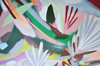 ABSTRACT LANDSCAPE 48x24 ON CANVAS