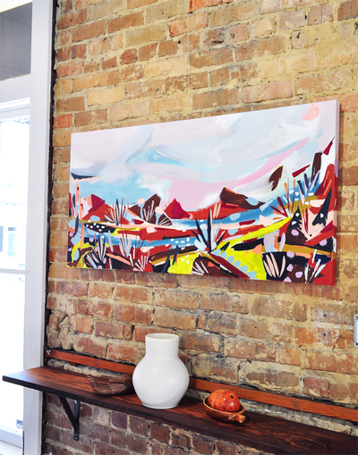 ABSTRACT LANDSCAPE II 48x24 ON CANVAS