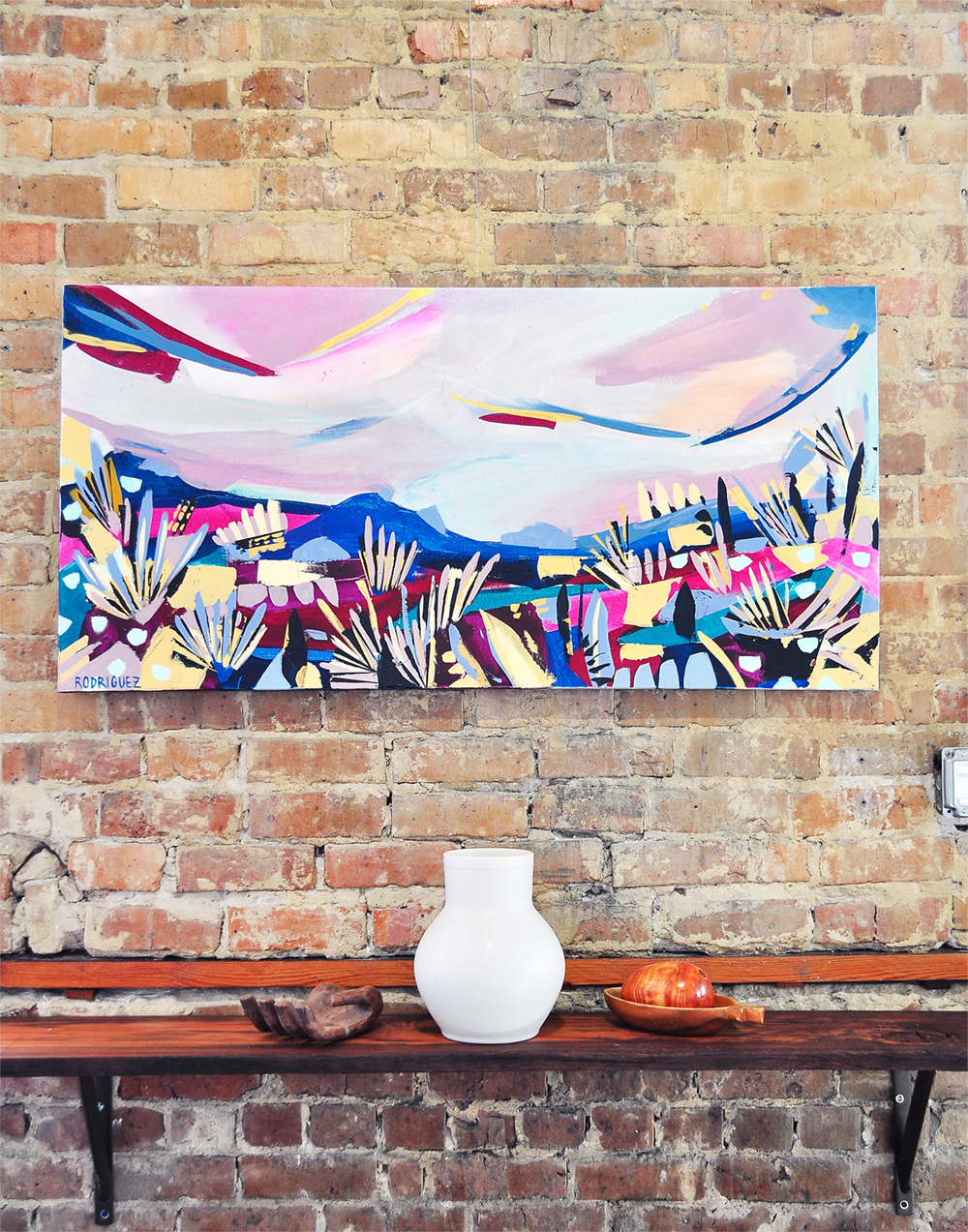 ABSTRACT LANDSCAPE III 48x24 ON CANVAS
