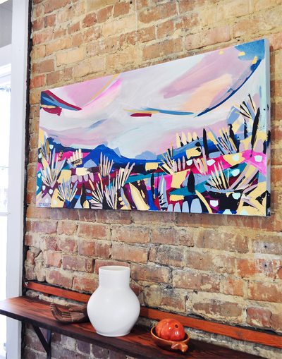 ABSTRACT LANDSCAPE III 48x24 ON CANVAS