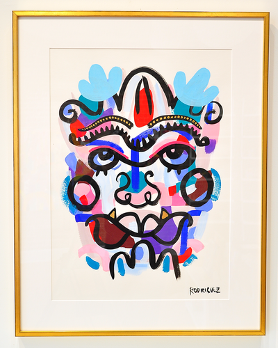 Beautiful Monster Ozzy - 23x30 Framed Acrylic on Paper