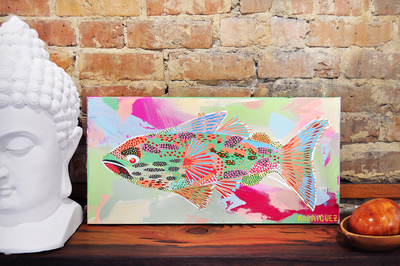 CAIPIRINHA FISH 12x24 ON CANVAS