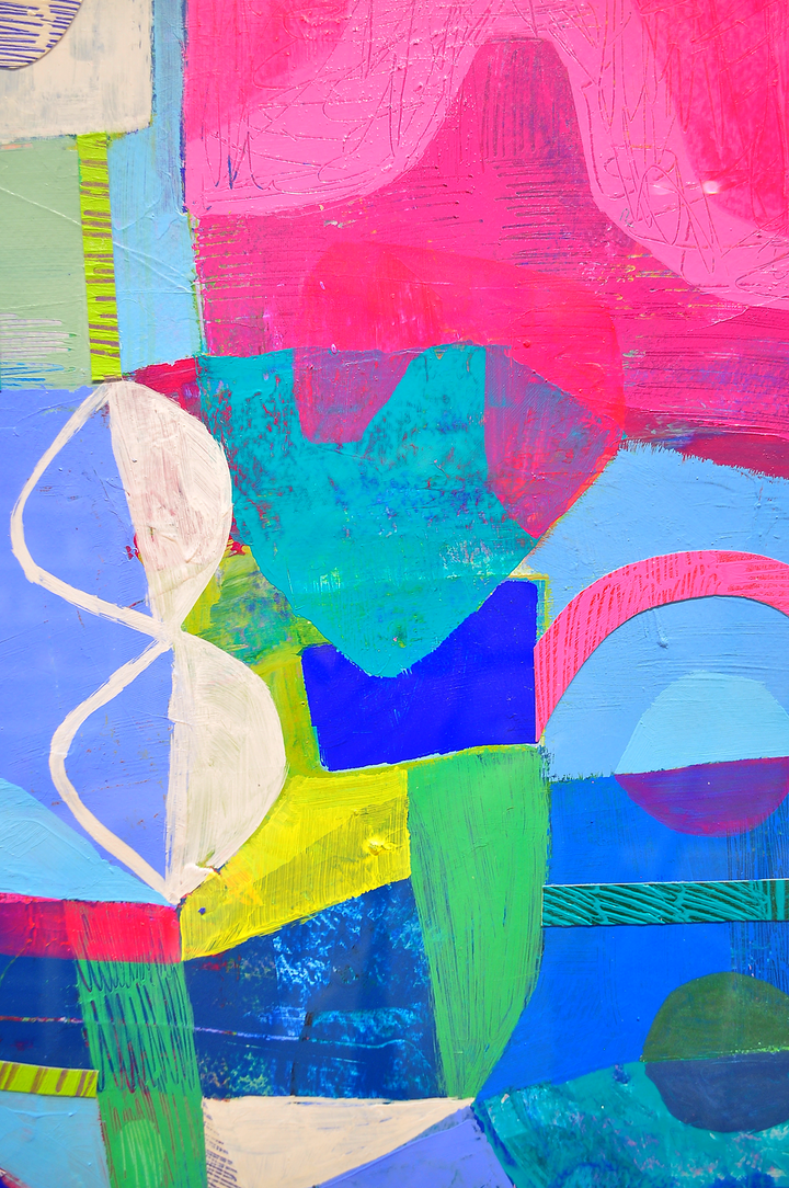 The Next Adventure - 26x34 Framed Mixed Media