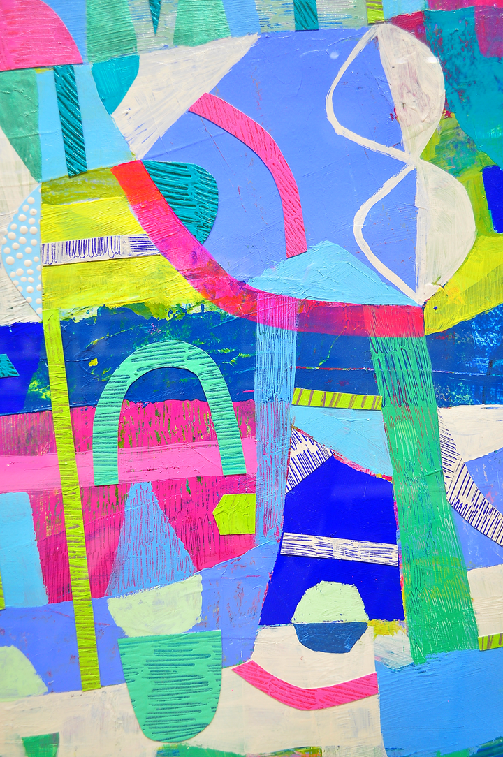 The Next Adventure - 26x34 Framed Mixed Media