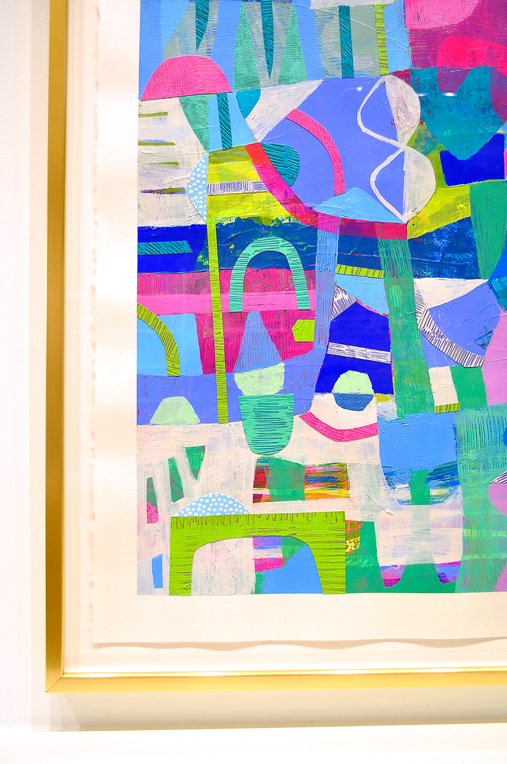 The Next Adventure - 26x34 Framed Mixed Media