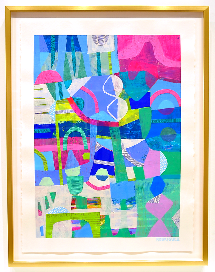 The Next Adventure - 26x34 Framed Mixed Media