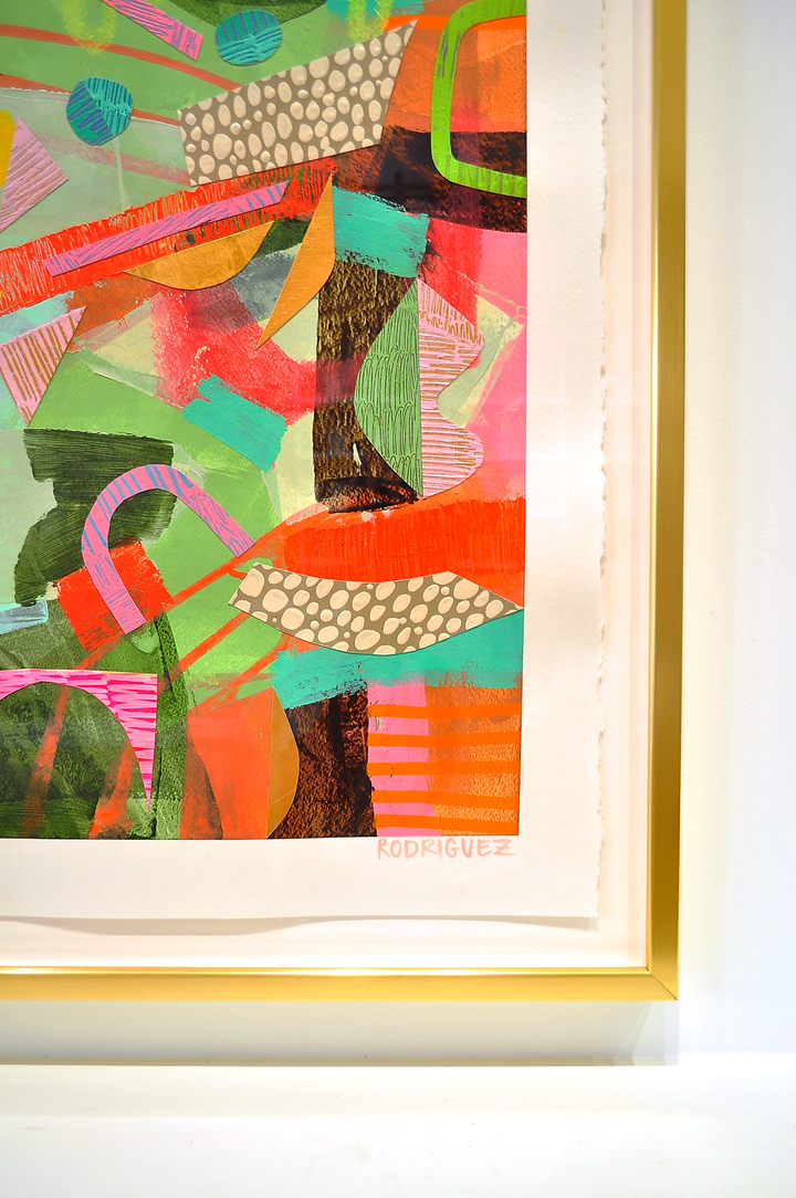 Not Lost, Searching - 26x34 Framed Mixed Media