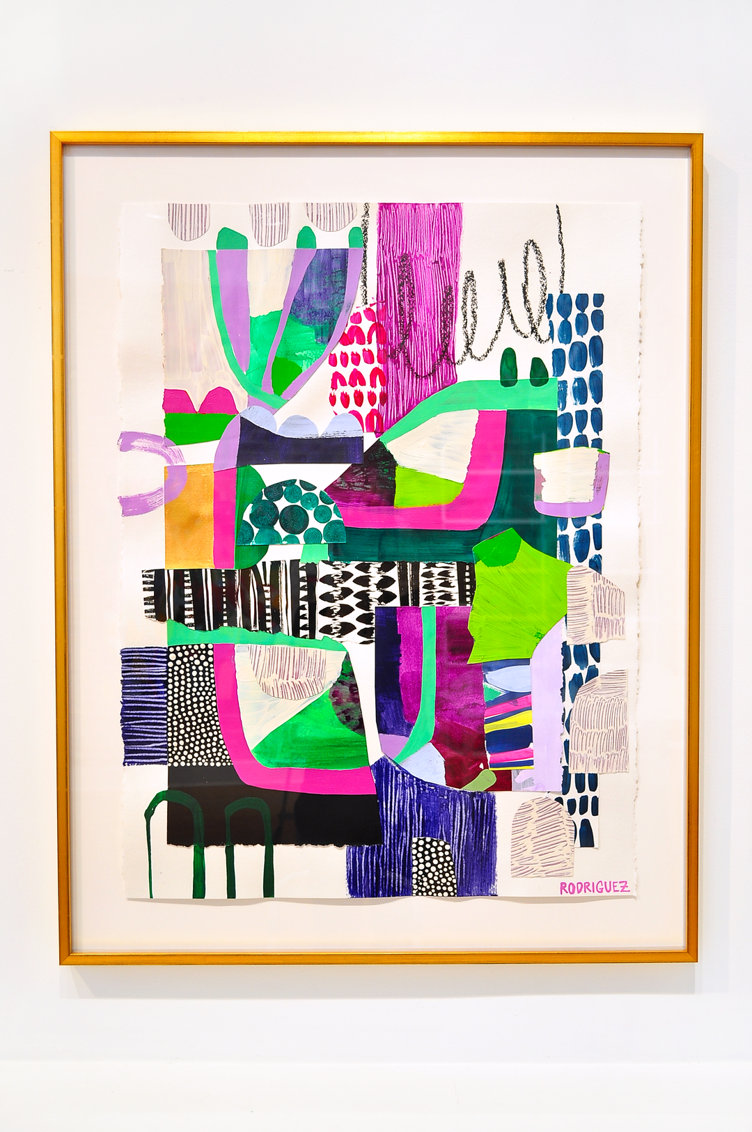Losing Track Of Time - 28x36 Framed Mixed Media