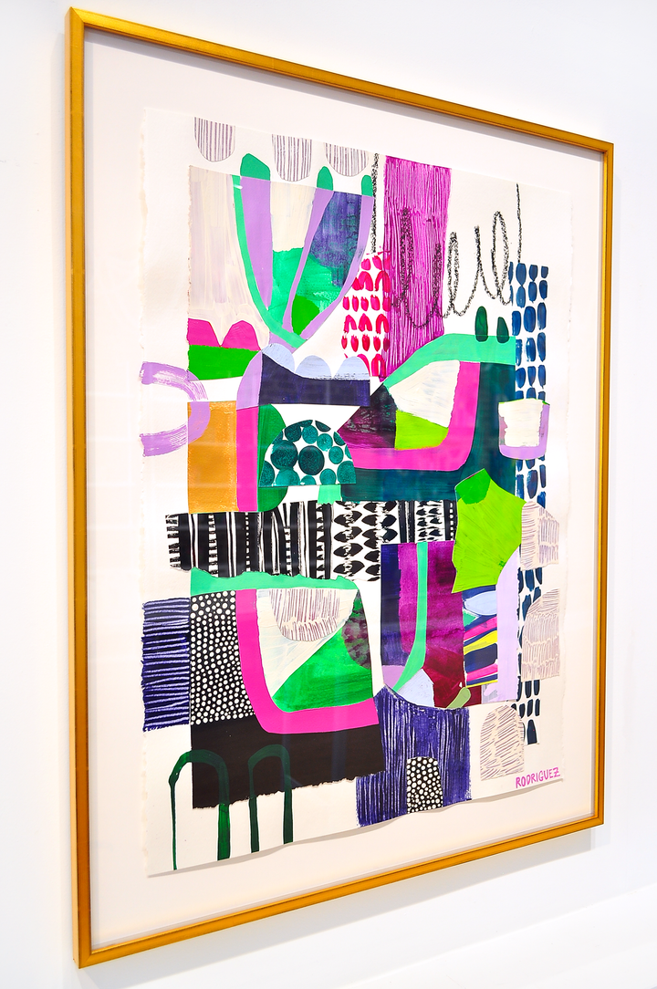 Losing Track Of Time - 28x36 Framed Mixed Media