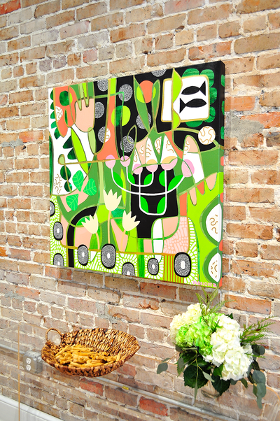 Green Means Grow - 36x36 on Canvas