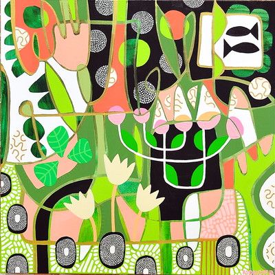Green Means Grow - 36x36 on Canvas
