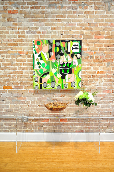 Green Means Grow - 36x36 on Canvas