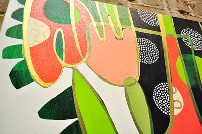 Green Means Grow - 36x36 on Canvas