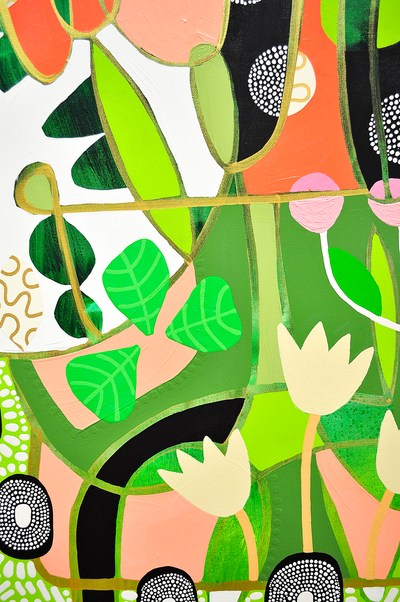 Green Means Grow - 36x36 on Canvas