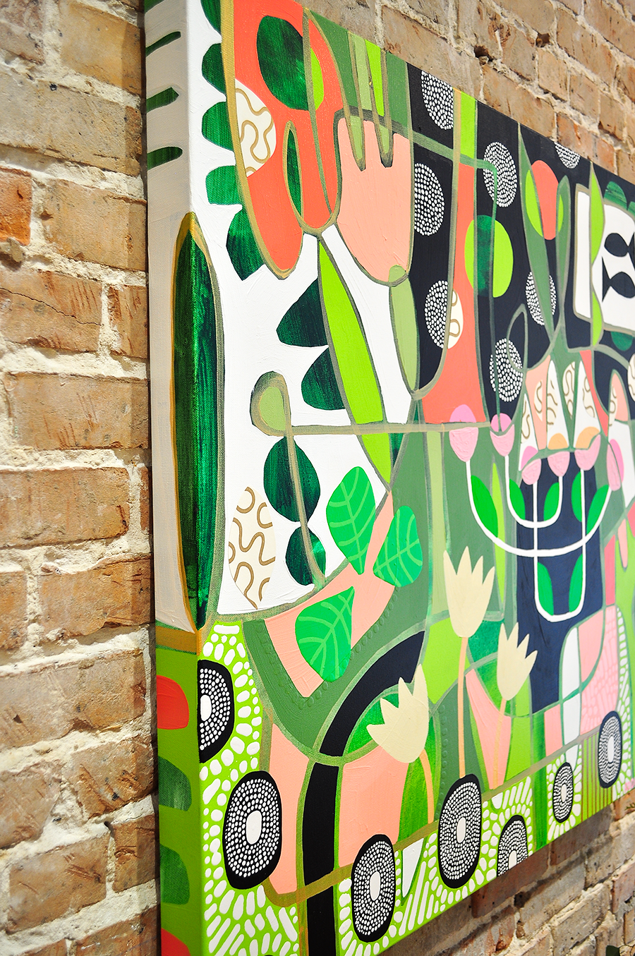 Green Means Grow - 36x36 on Canvas
