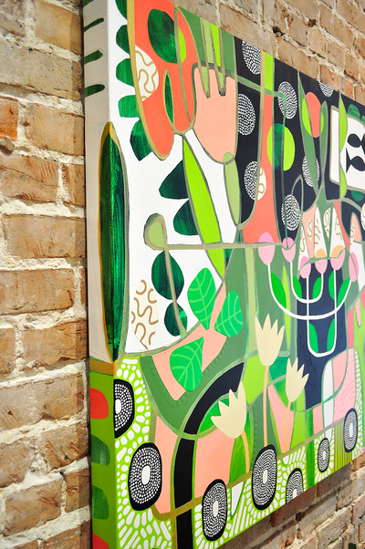 Green Means Grow - 36x36 on Canvas