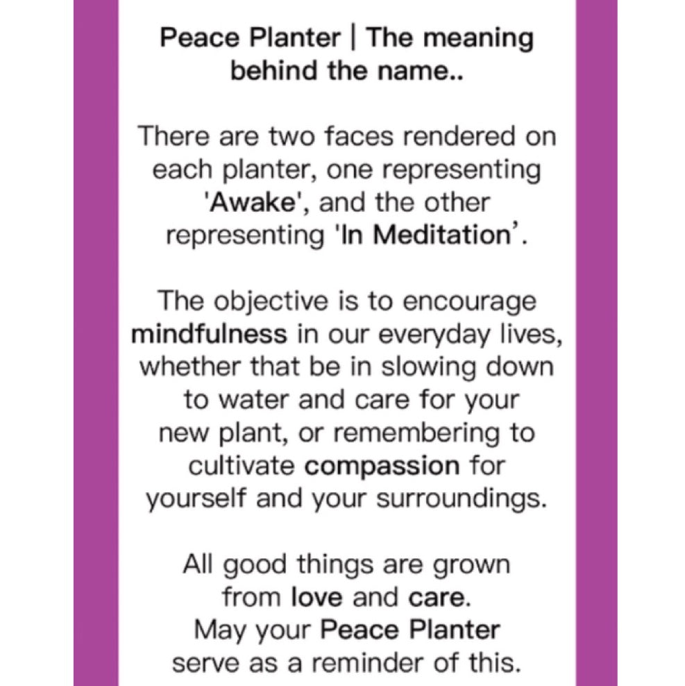 Medium Peace Planter (m71)