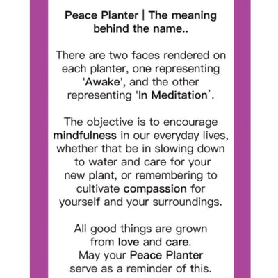 Medium Peace Planter (m25)
