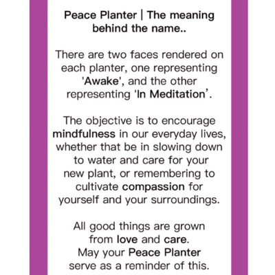 Medium B&W Peace Planter (mb42)