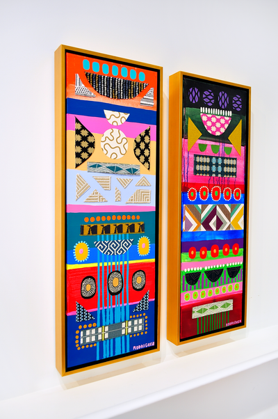 Kaibigan 4 - Framed Canvas - 37.5" x 13.5"