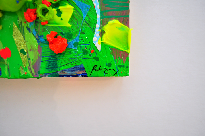 Remnants 3 - 8x8 Mixed Media on Wood Panel