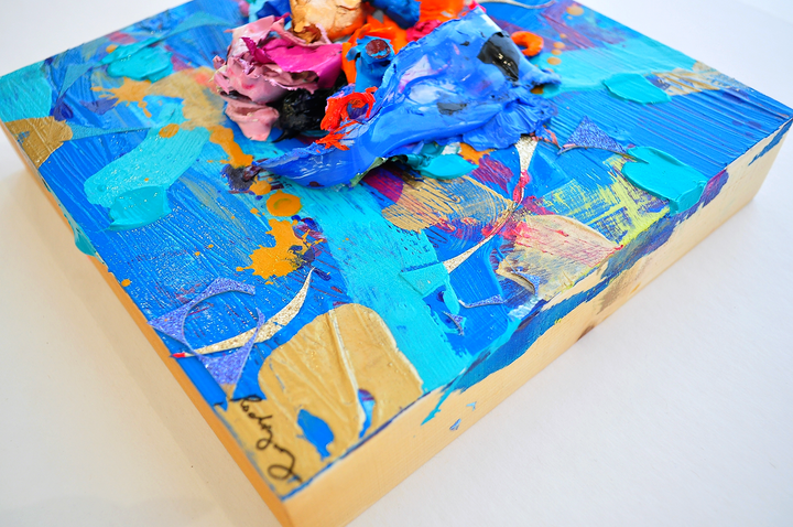 Remnants 5 - 8x8 Mixed Media on Wood Panel