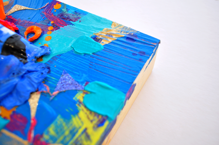 Remnants 5 - 8x8 Mixed Media on Wood Panel