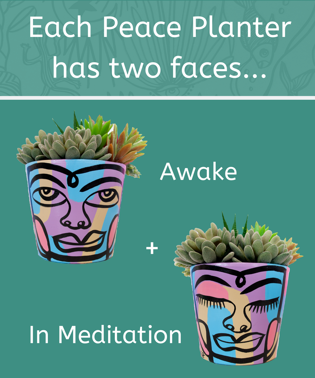Medium Peace Planter (m25)