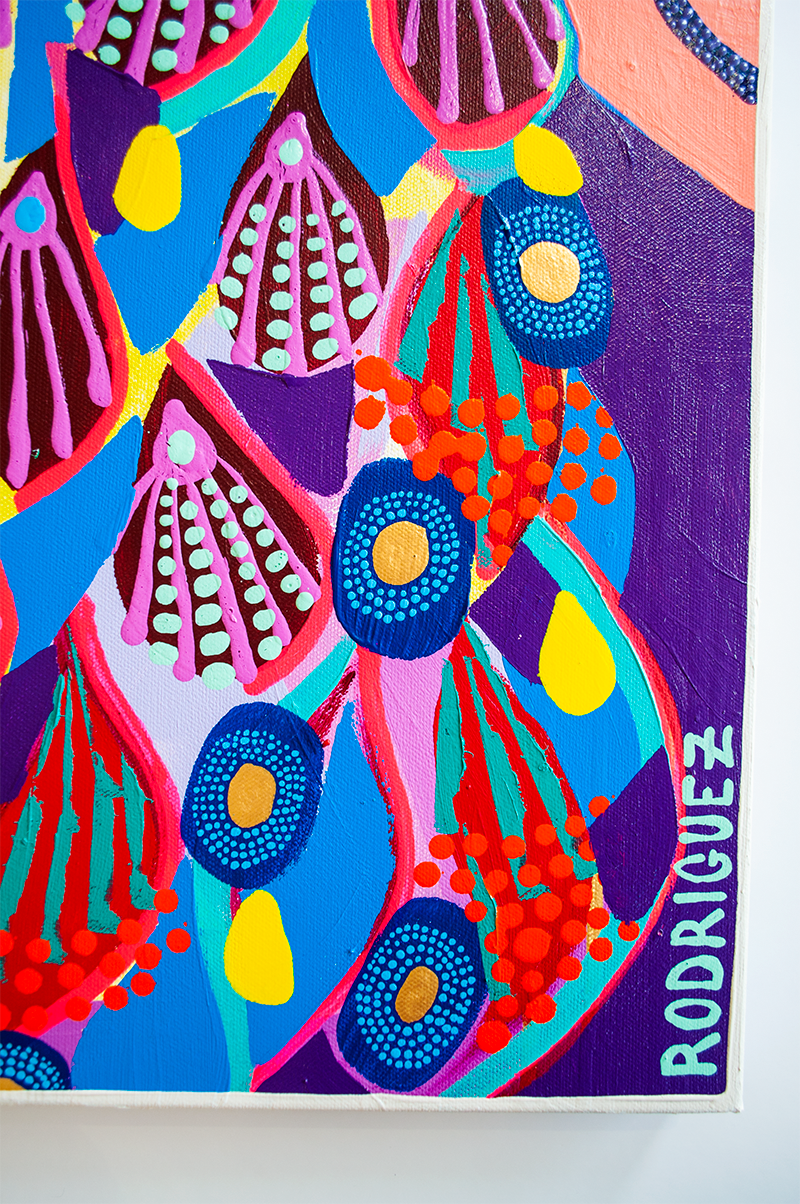Ophelia - Peacock - 15x30 ON CANVAS