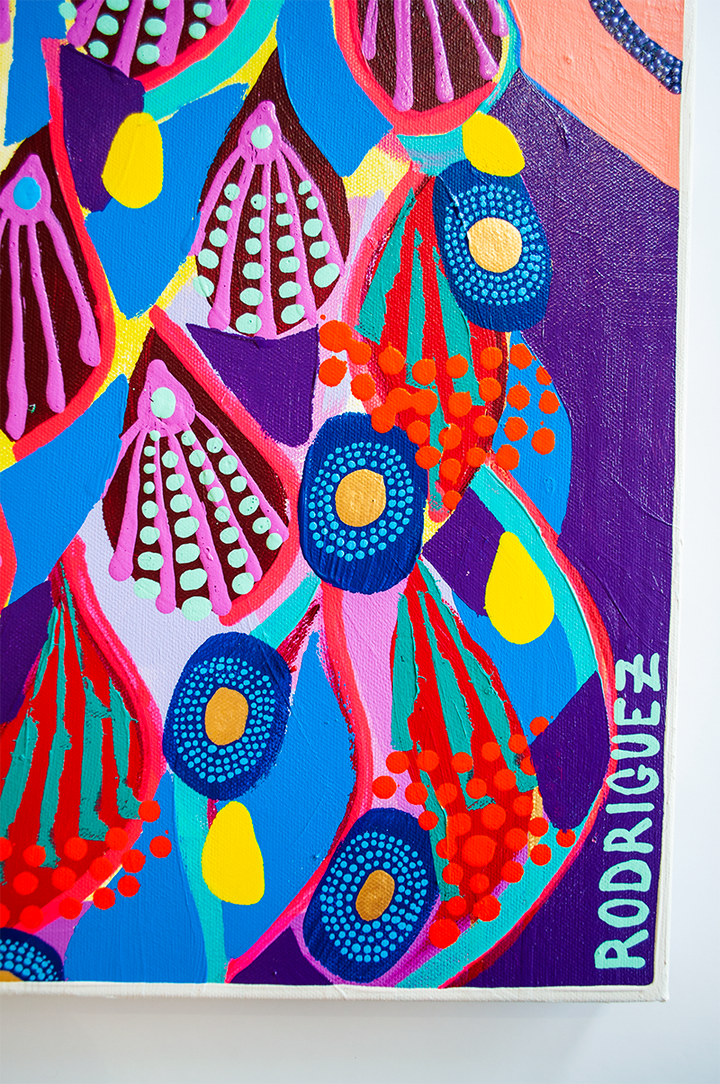 Ophelia - Peacock - 15x30 ON CANVAS