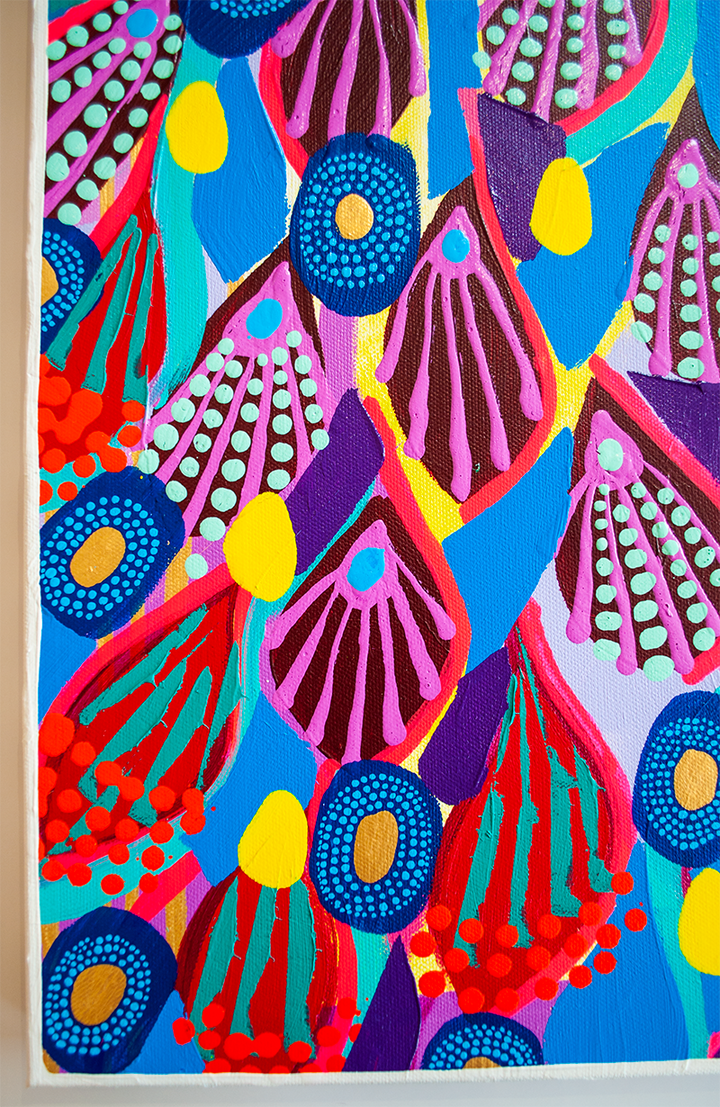 Ophelia - Peacock - 15x30 ON CANVAS