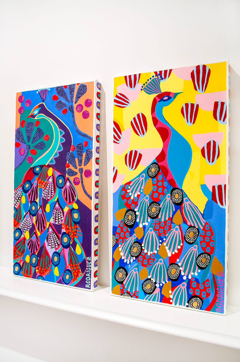 Ophelia - Peacock - 15x30 ON CANVAS