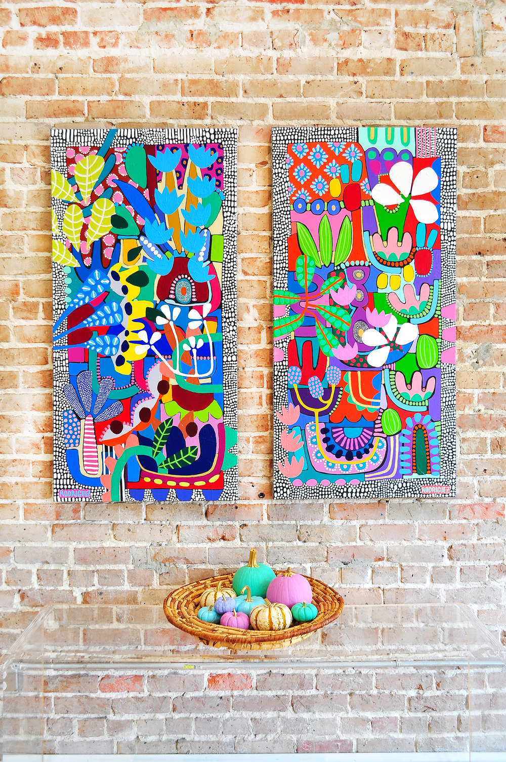 PLAYING PUZZLES IN THE JUNGLE- DIPTYCH - 48x24 Each on Canvas