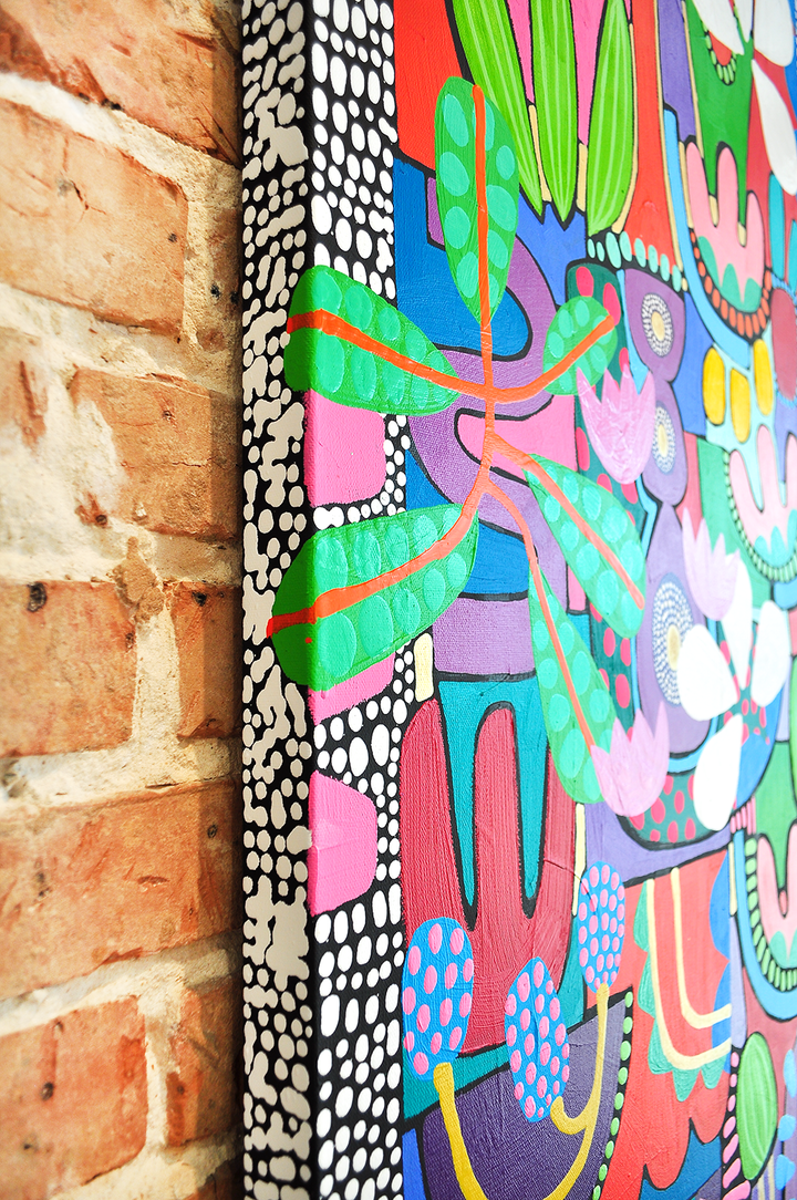 PLAYING PUZZLES IN THE JUNGLE- DIPTYCH - 48x24 Each on Canvas