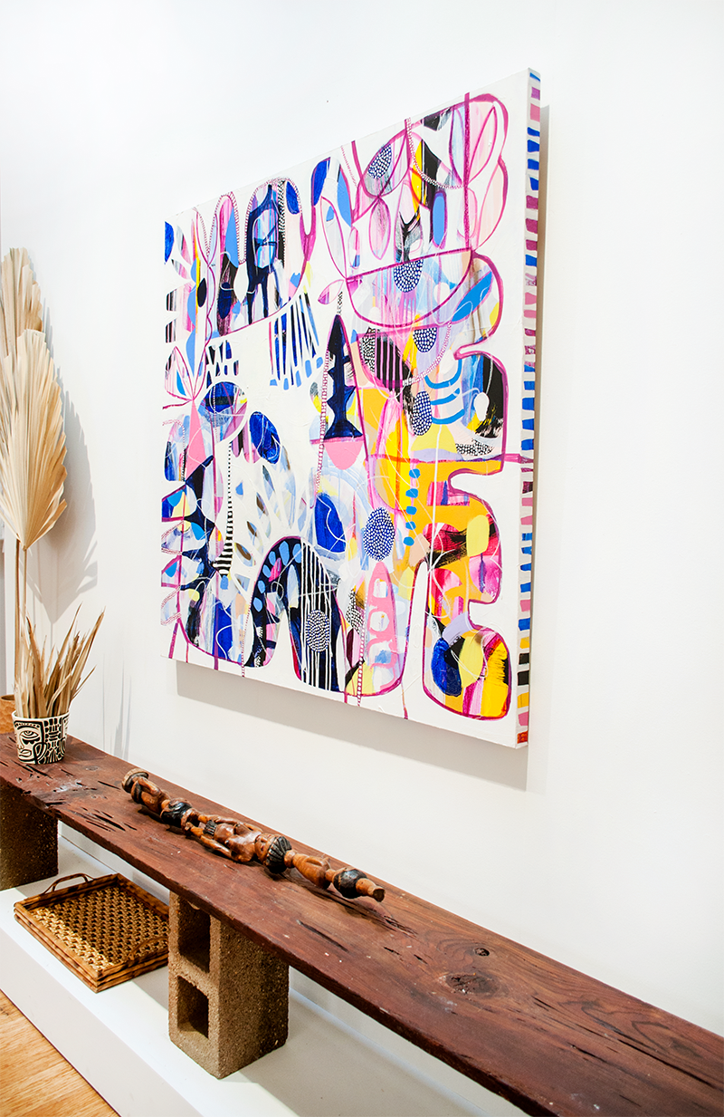 Queen of Hearts - 48x48 ON CANVAS