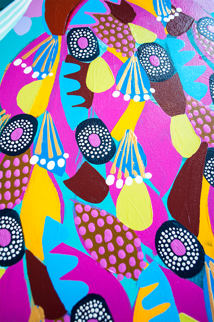 Valerie - Peacock - 15x30 ON CANVAS