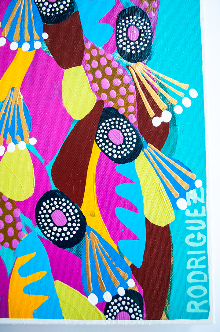 Valerie - Peacock - 15x30 ON CANVAS