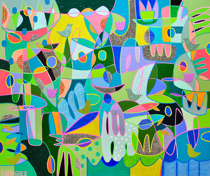 Enjoying The Passage of Time - 72x60 on Canvas